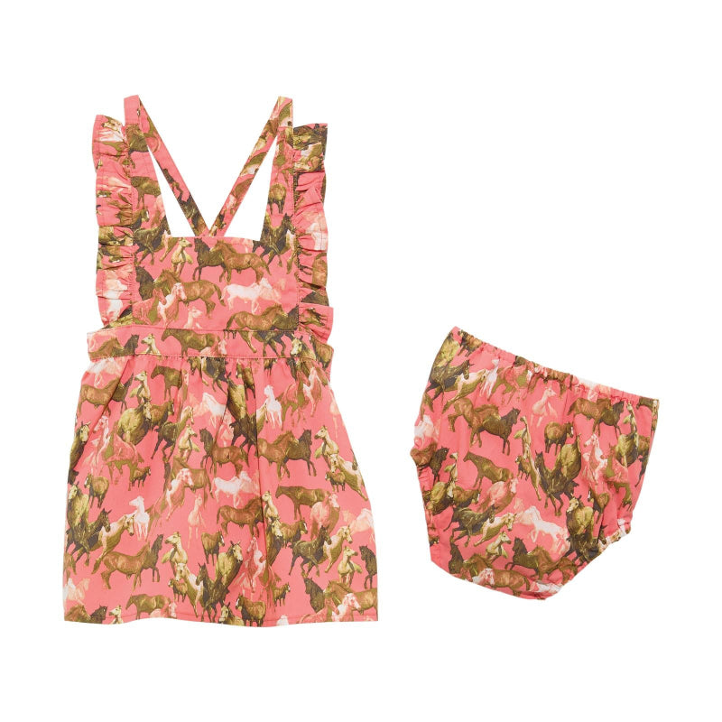 WRANGLER BABY GIRL DRESS -  HORSES
