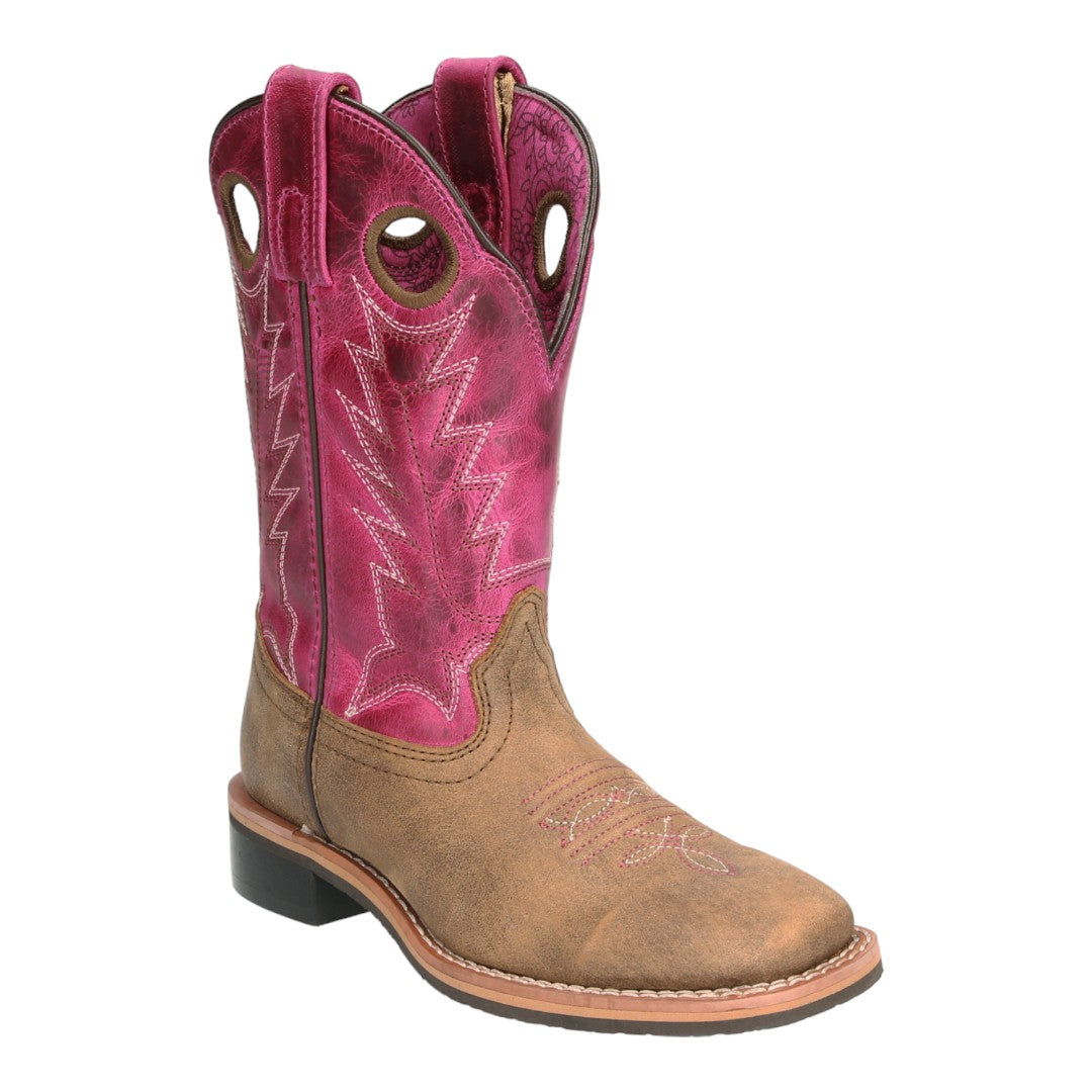 SMOKEY MOUNTAIN CHILDRENS BROWN AND PINK DISTRESSED