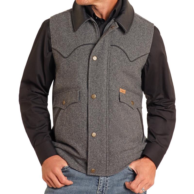 HEATHER HOLBROOK WOOL VEST - CHARCOAL