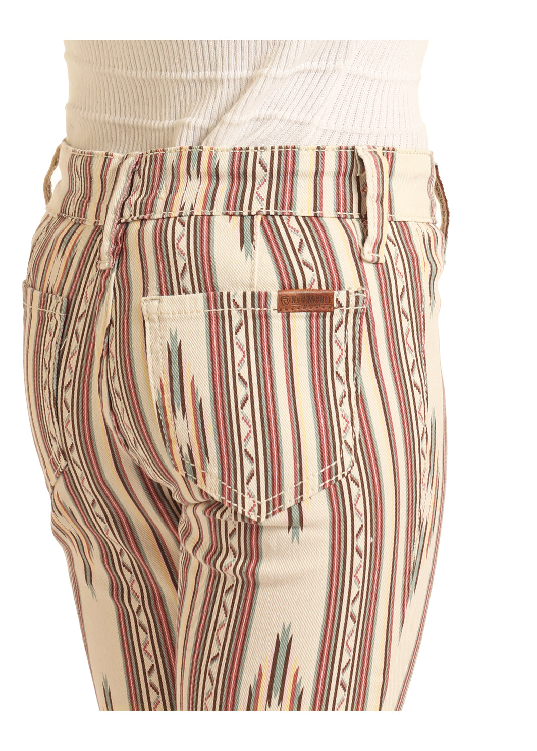 ROCK N ROLL GIRLS AZTEC PRINT BUTTON FLARE
