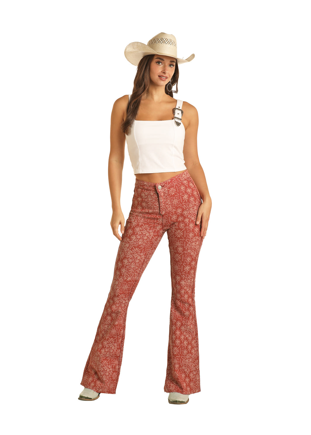 ROCK N ROLL REVERSIBLE RED BANDANA FLARE
