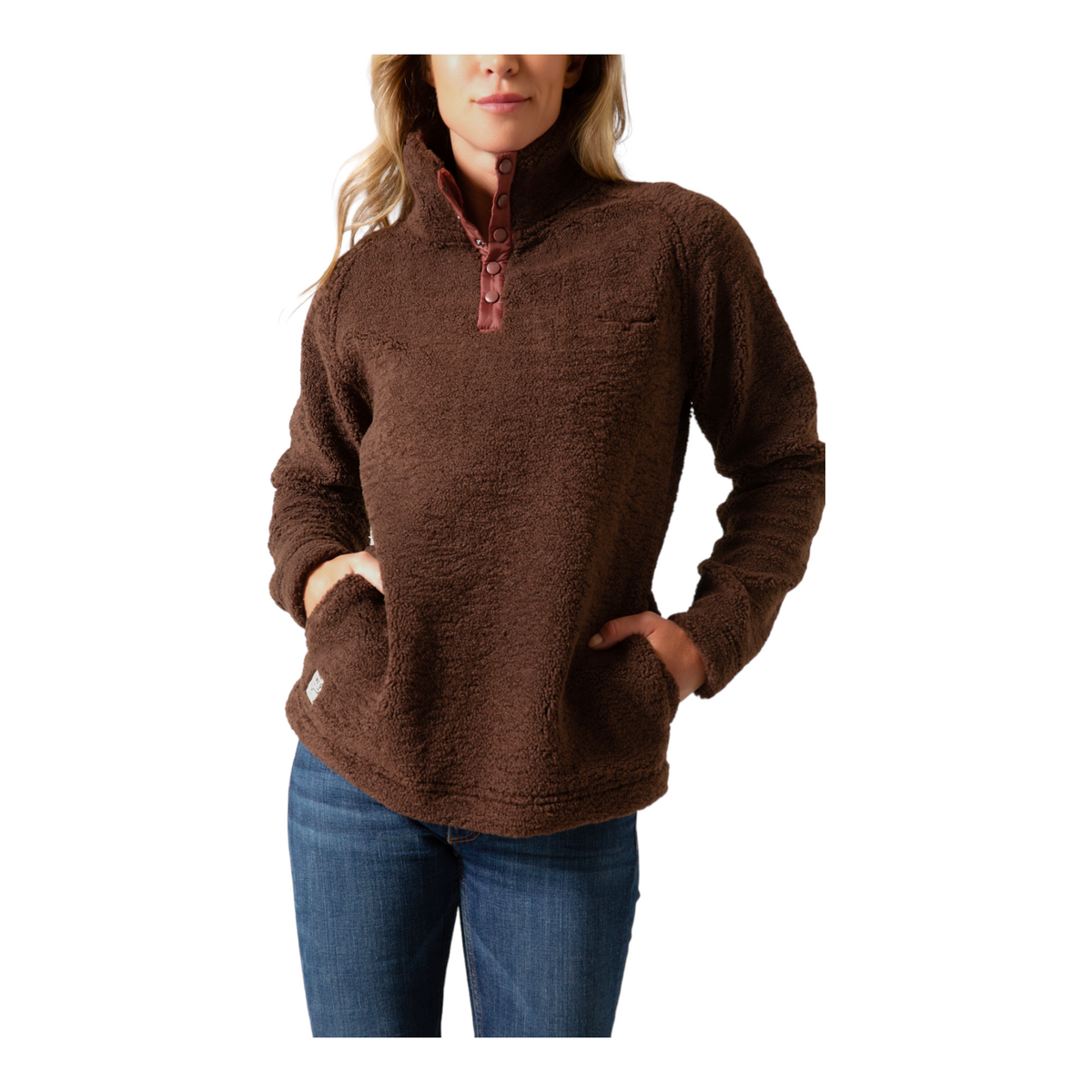 KIMES FOZZIE PULLOVER SWEATSHIRT - DARK BROWN