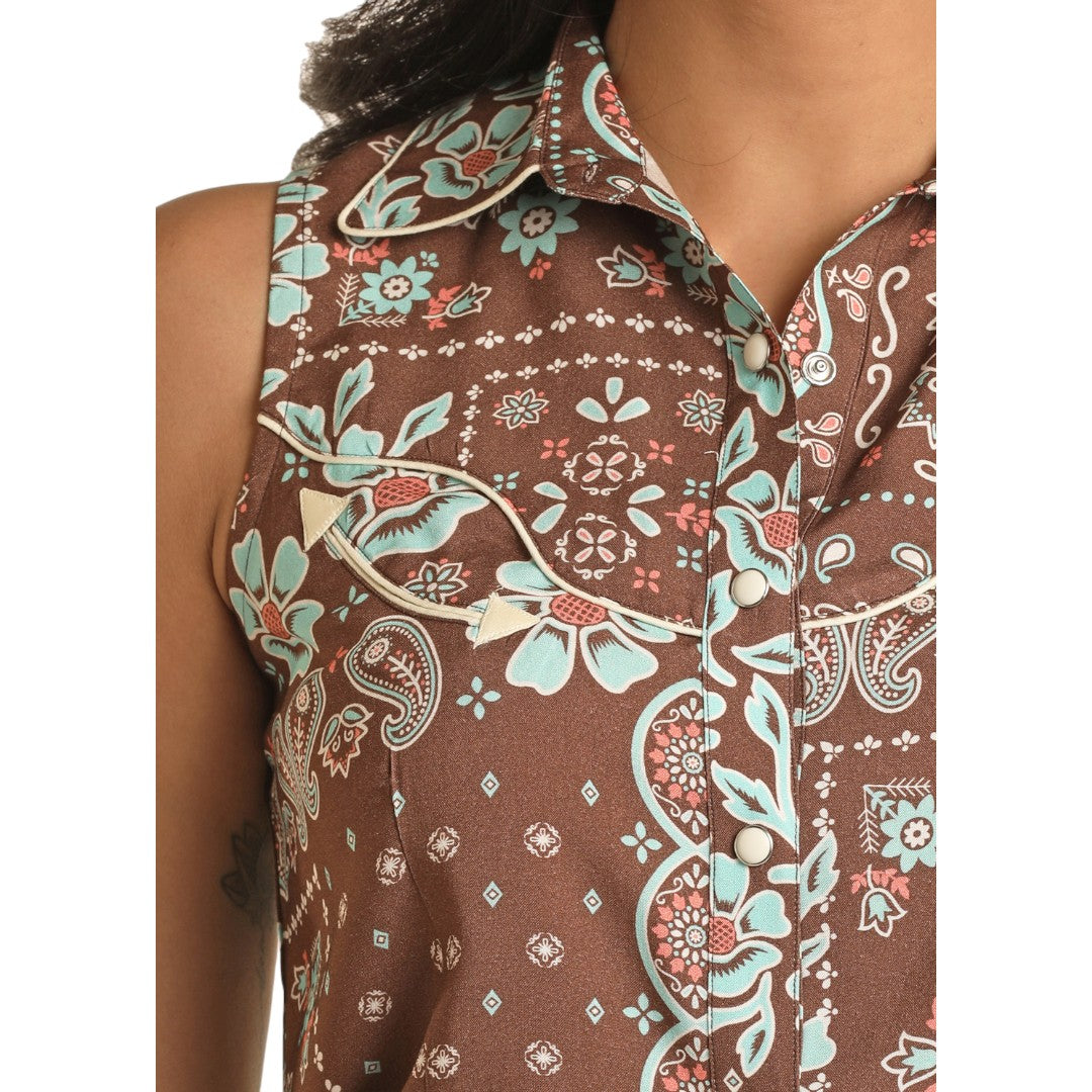 R&R SLEEVELESS RETRO SNAP