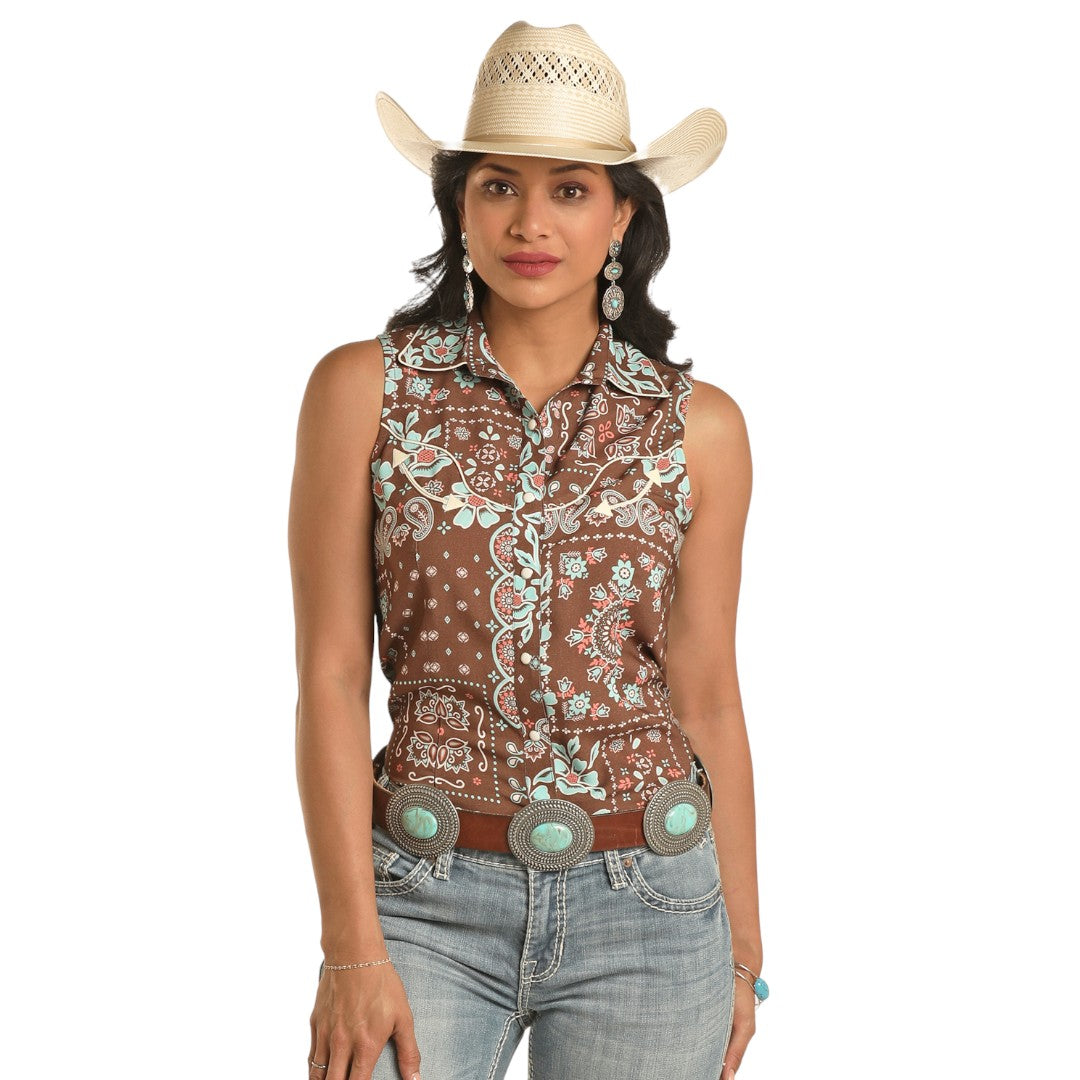 R&R SLEEVELESS RETRO SNAP