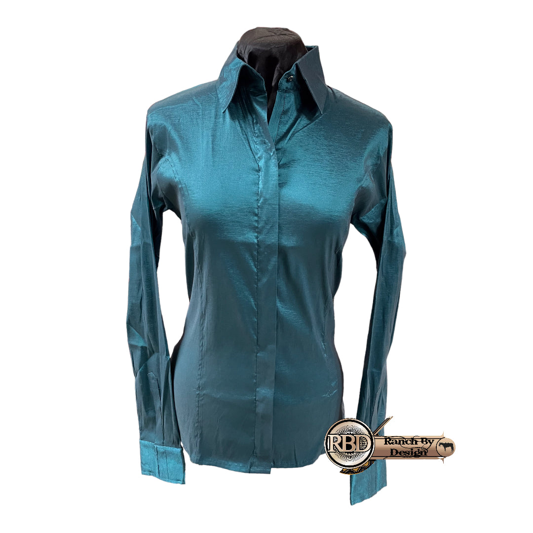 Stretch Taffeta Zip Up Show Shirt