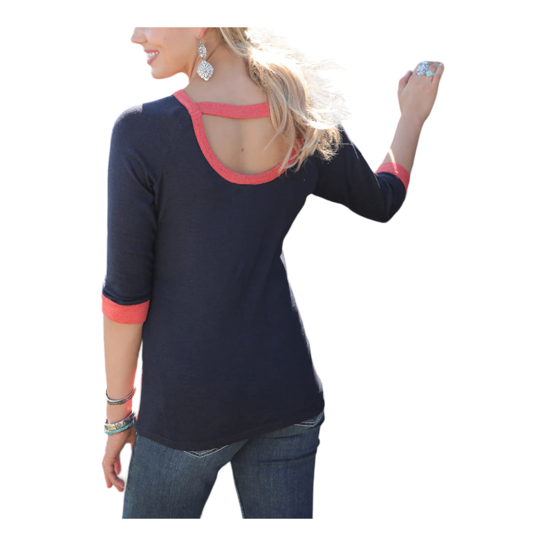 CRUEL DENIM WOMENS 3/4 SLEEVE RAGLAN