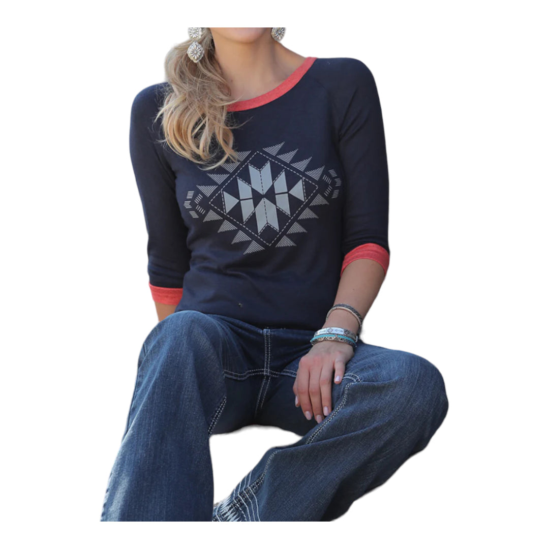CRUEL DENIM WOMENS 3/4 SLEEVE RAGLAN