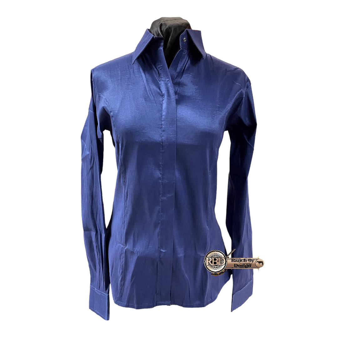 Stretch Taffeta Zip Up Show Shirt