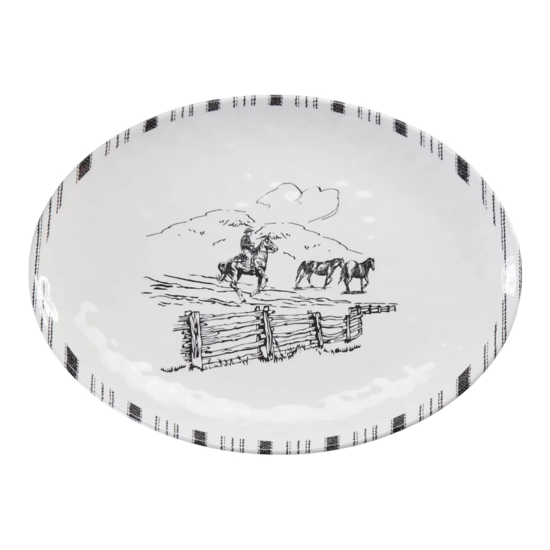 RANCH LIFE MELAMINE SERVING PLATTER