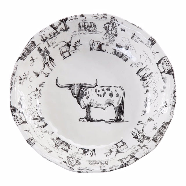 RANCH LIFE MELAMINE SERVING BOWL