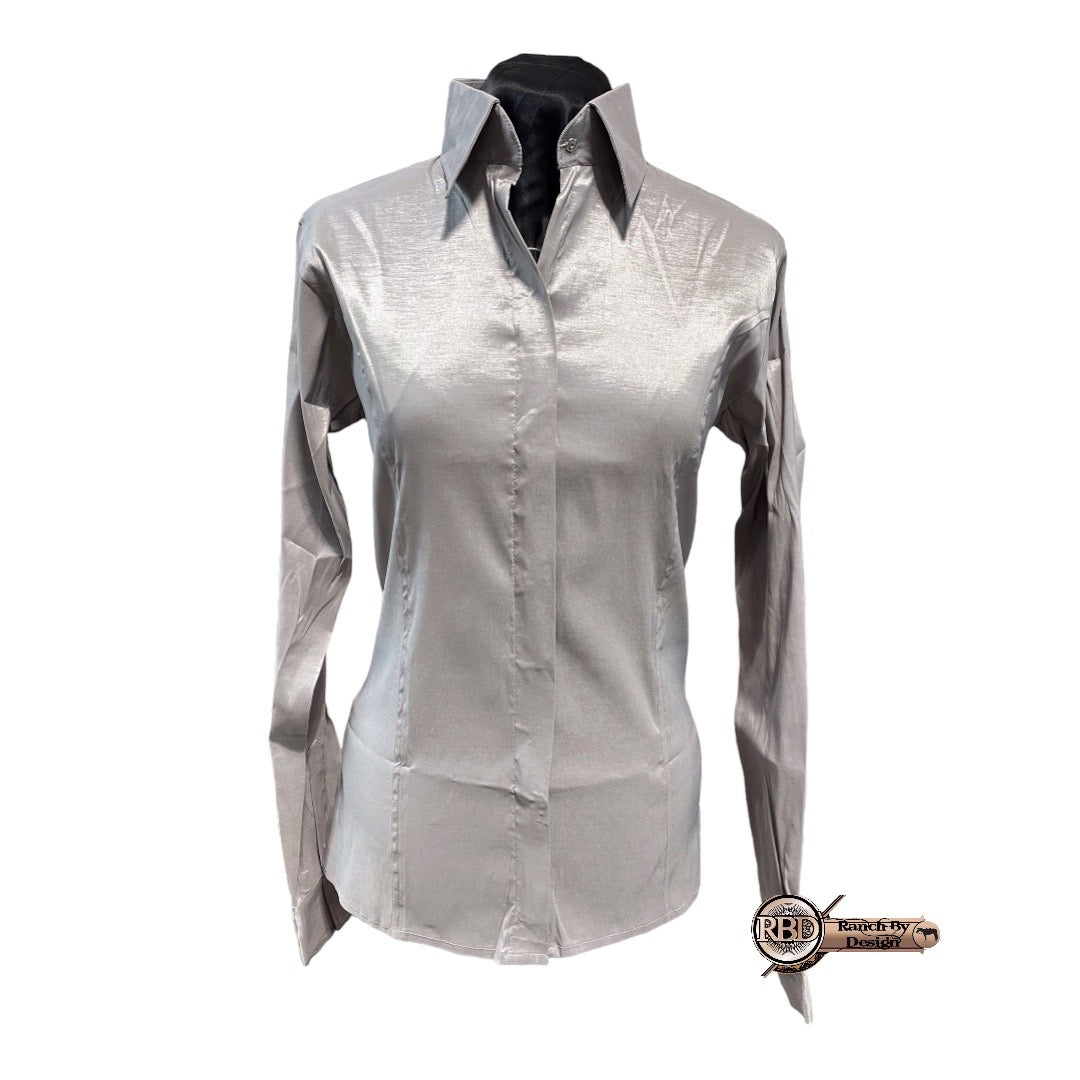 Stretch Taffeta Zip Up Show Shirt