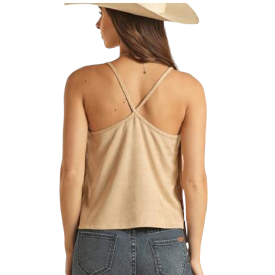Rock and Roll Suede Tank with Fringe