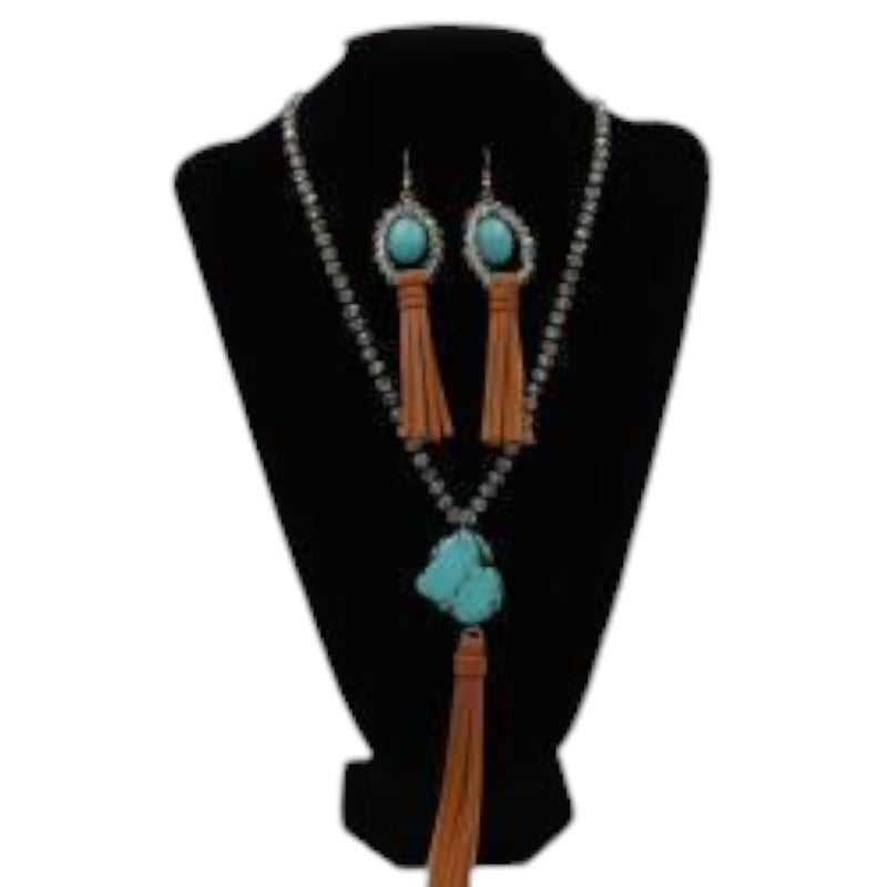 SILVER STRIKE NECKLACE AND EARRING SET