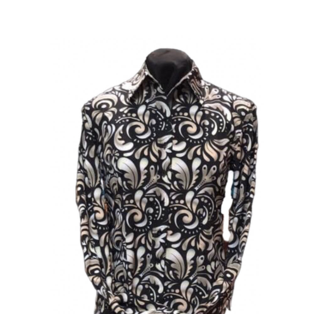 Black, Gold and Sage Paisley - Microfibre