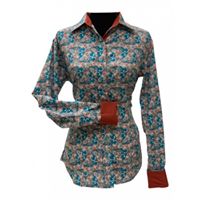 Seagreen and Rust Paisley - Microfibre