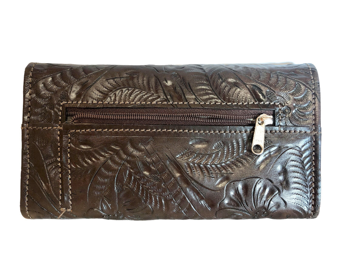 AMERICAN WEST TOOLED WALLET - TAN