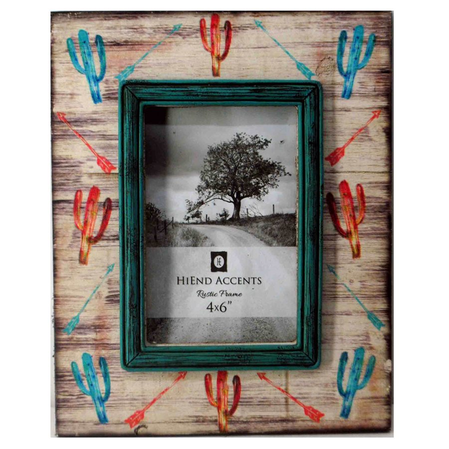 CACTUS AND ARROW PHOTO FRAME - 4 X 6