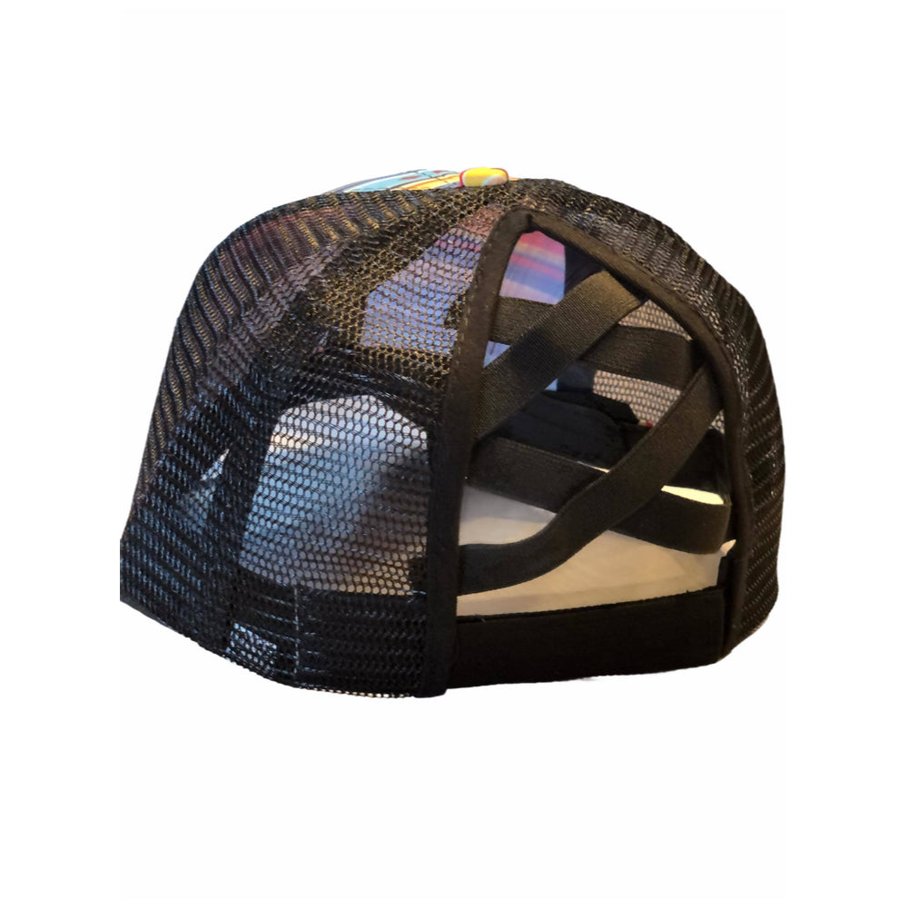 Ponytail Cap - Diamond Aztec