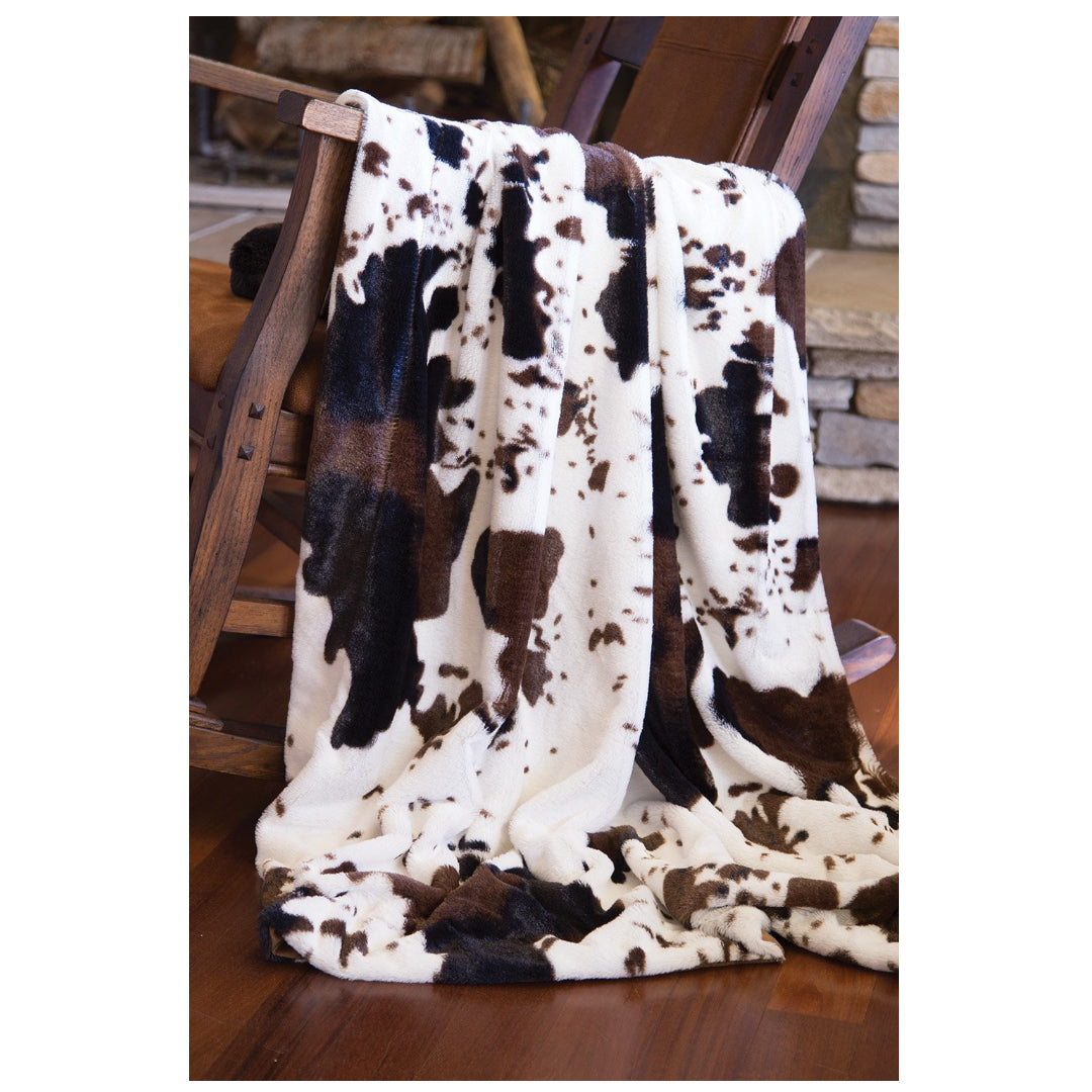 TRI-COLORED FAUX FUR THROW