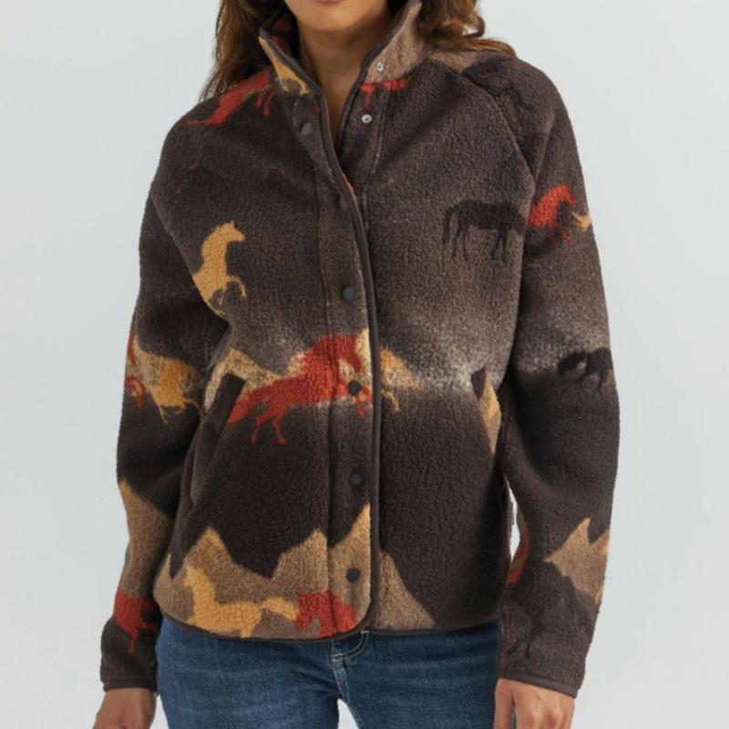 WRANGLER FA24 SHERPA SNAP HORSE JACKET