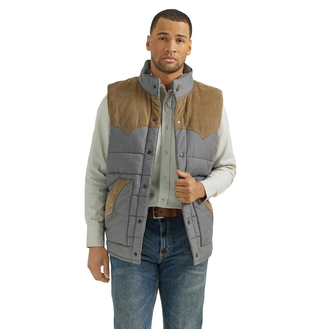 WRANGLER MENS WESTERN PUFFER VEST