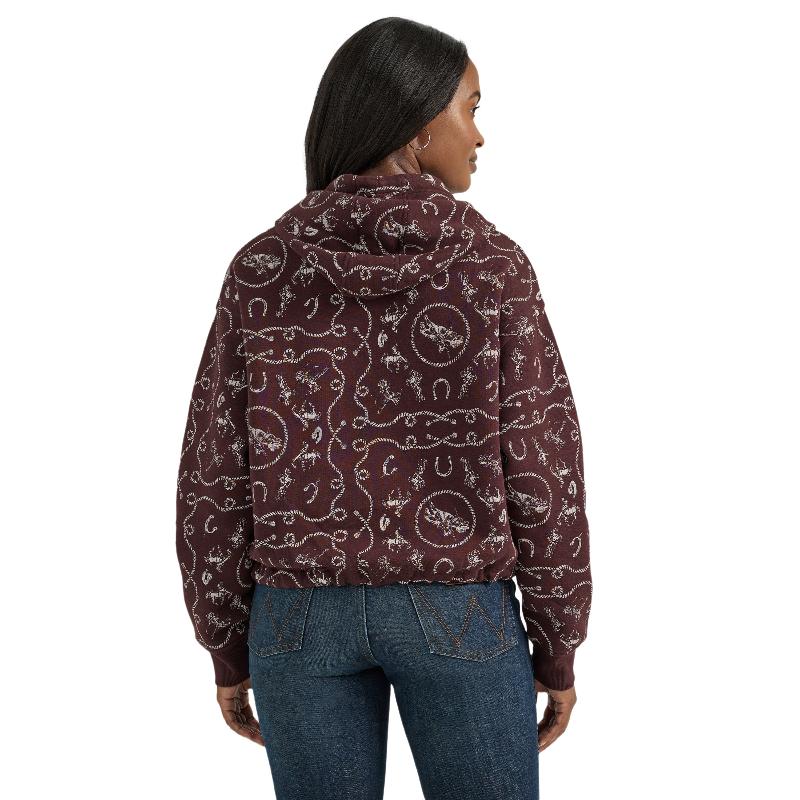 WRANGLER - RETRO WESTERN HOODIE BROWN