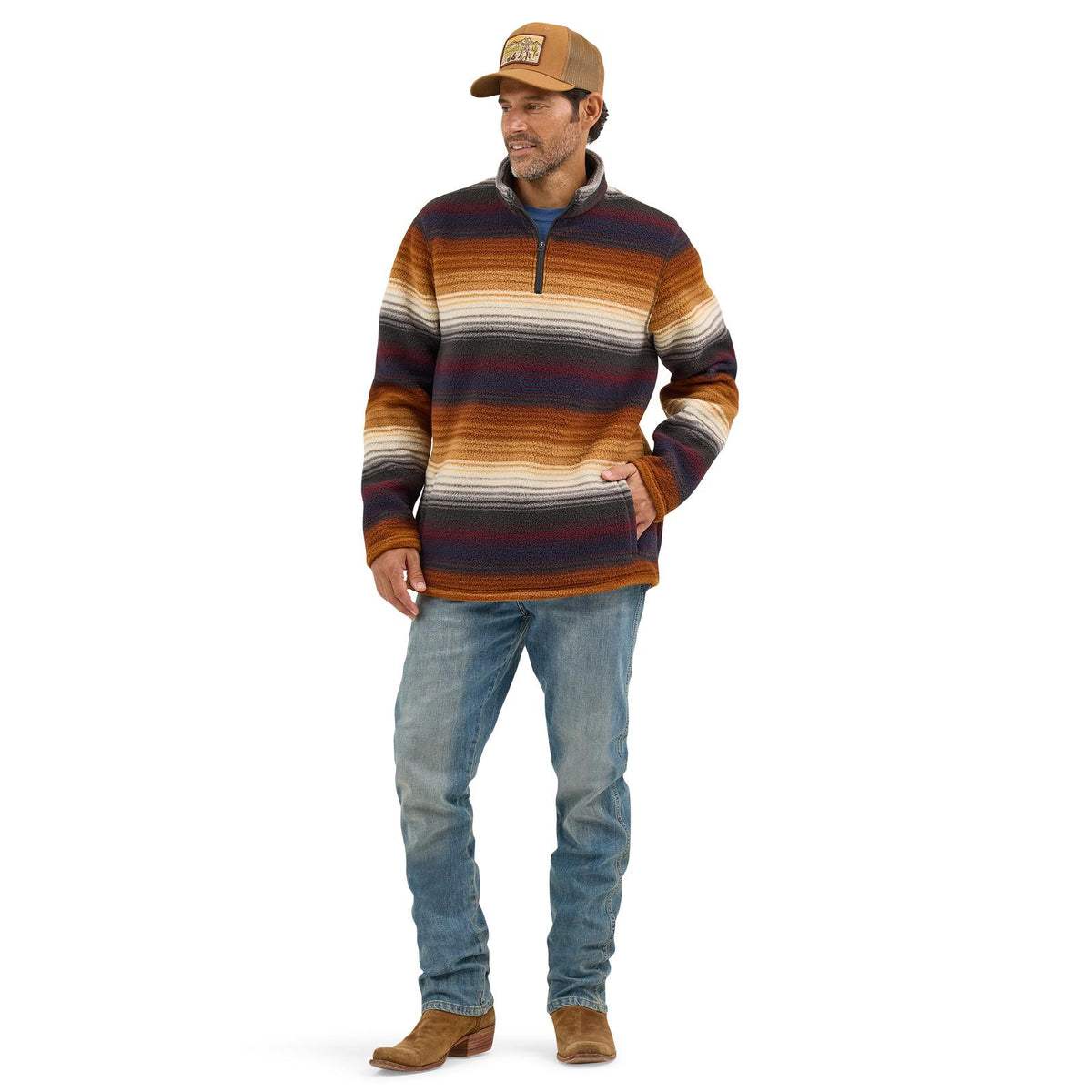 WRANGLER MENS SHERPA QUARTER ZIP