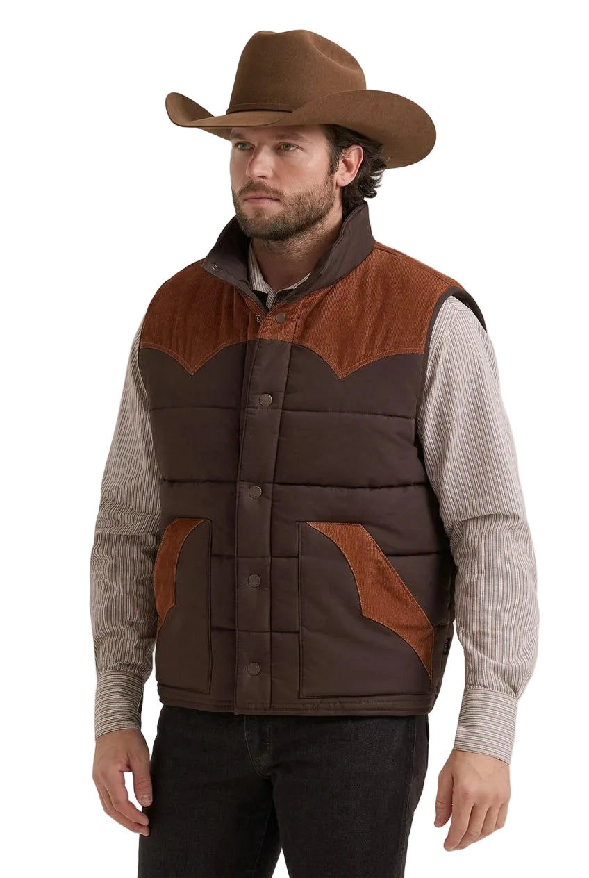 WRANGLER MENS WESTERN PUFFER VEST