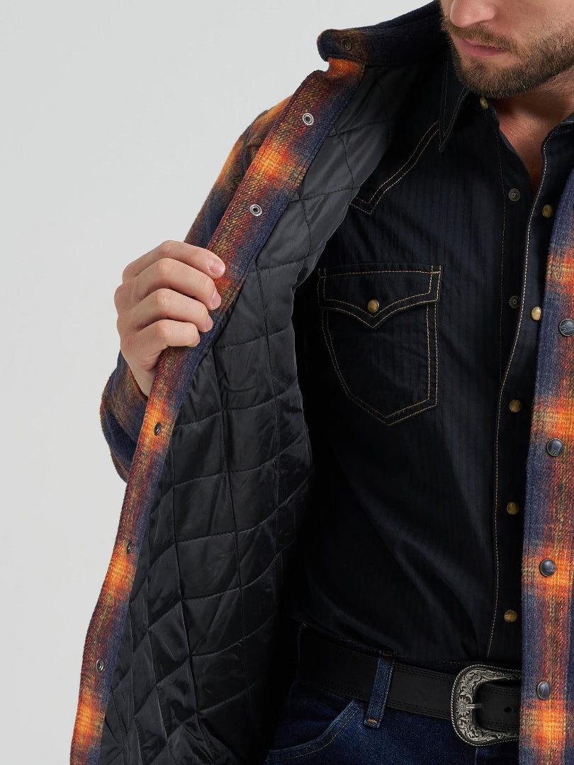 WRANGLER MENS FLANNEL SHIRT JACKET - LINED