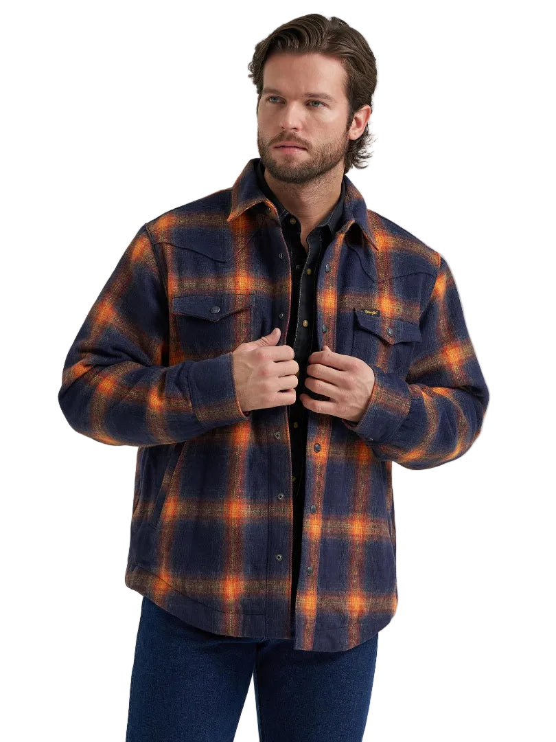 WRANGLER MENS FLANNEL SHIRT JACKET - LINED
