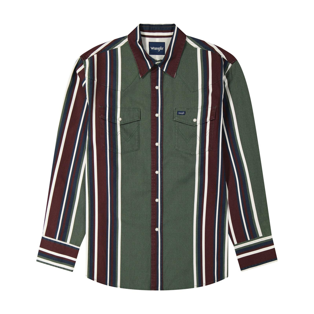 WRANGLER VINTAGE BRUSHPOPPER MULTI GREEN AND BURGUNDY