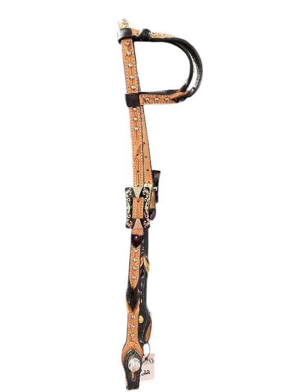 KATHY'S SANTANA TWISTED DOUBLE EAR HEADSTALL #22