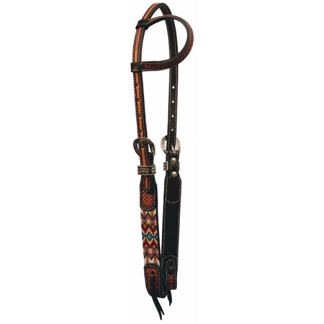 COUNTRY LEGEND NAVAJO BEAD ONE EAR HEADSTALL