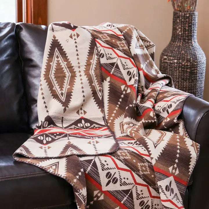 BROWN EARTH BLANKET THROW