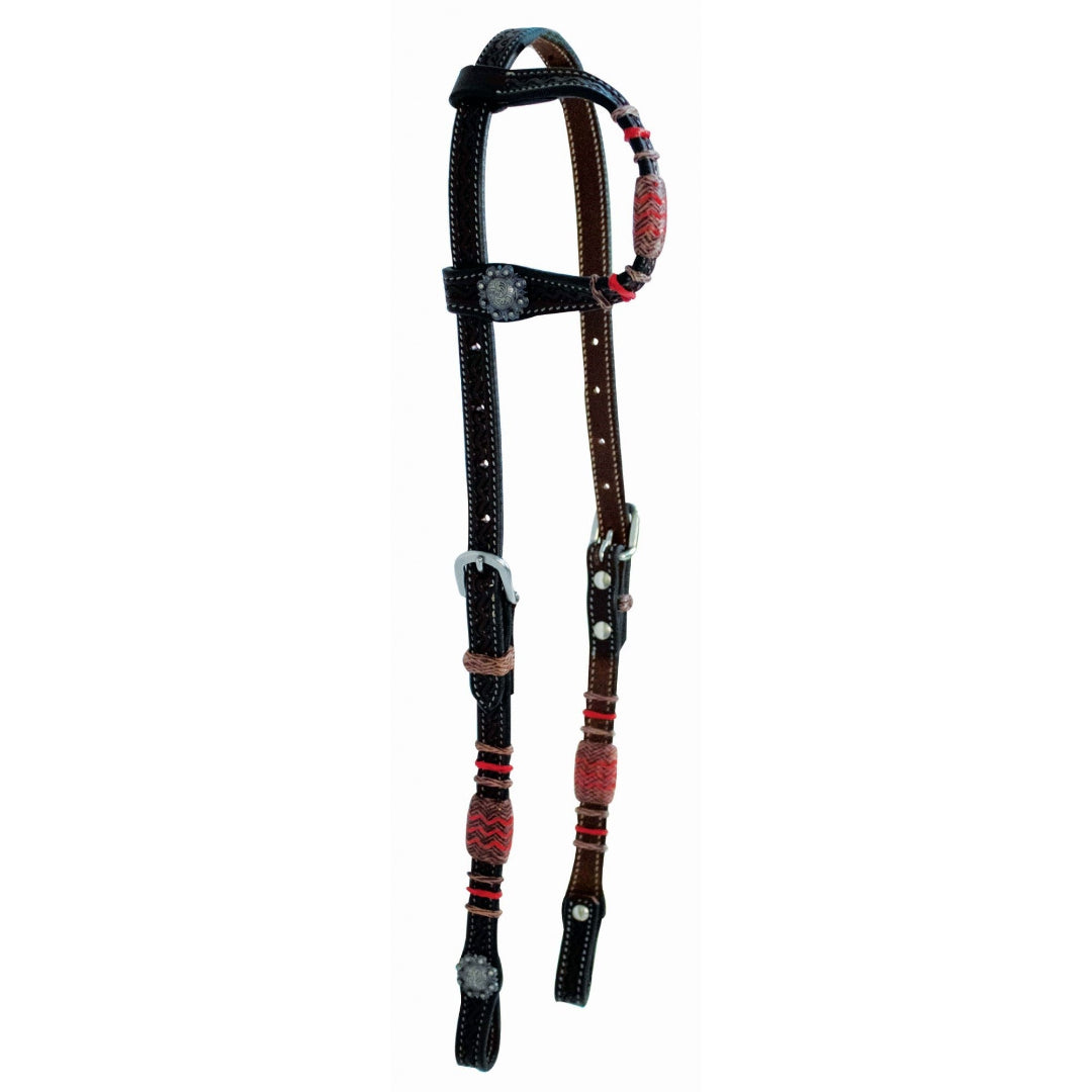 WESTERN RAWHIDE BY JIM TAYLOR PERFORMANCE CHEVRON SERIES ONE EAR HEADSTALL