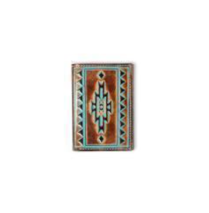 ARIAT MENS TRIFOLD STYLE WALLET TURQUOISE