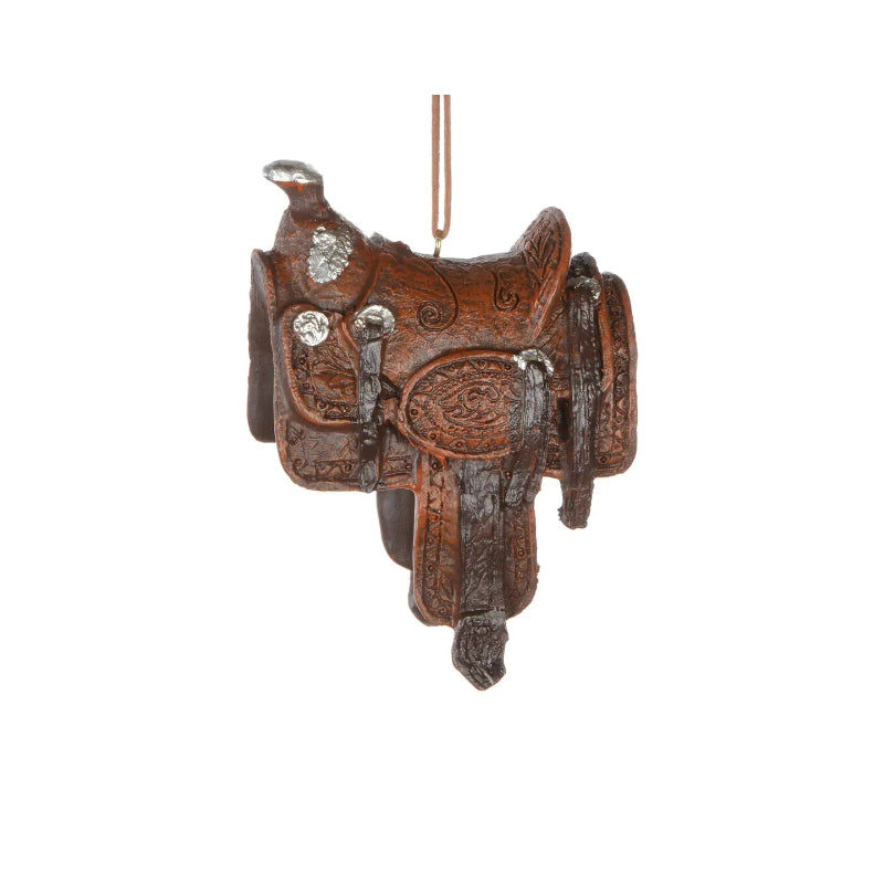 ORNAMENT - 4" WESTERN SADDLE