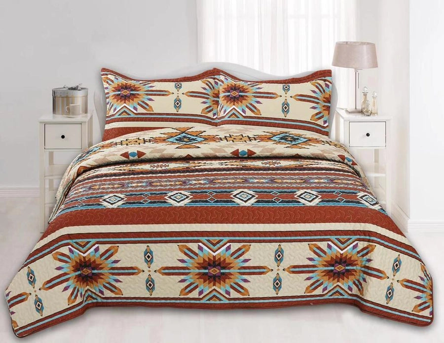 SUNSET NAVAJO 3 PC QUILT SET