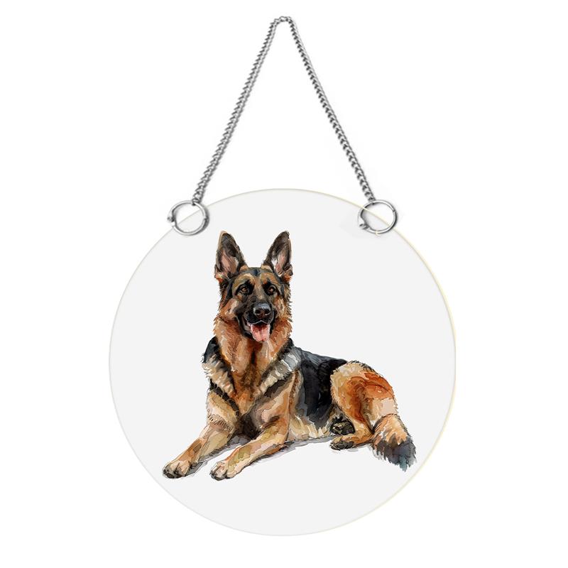 WINDOW DECOR - GERMAN SHEPHERD - 4" SUNCATCHER