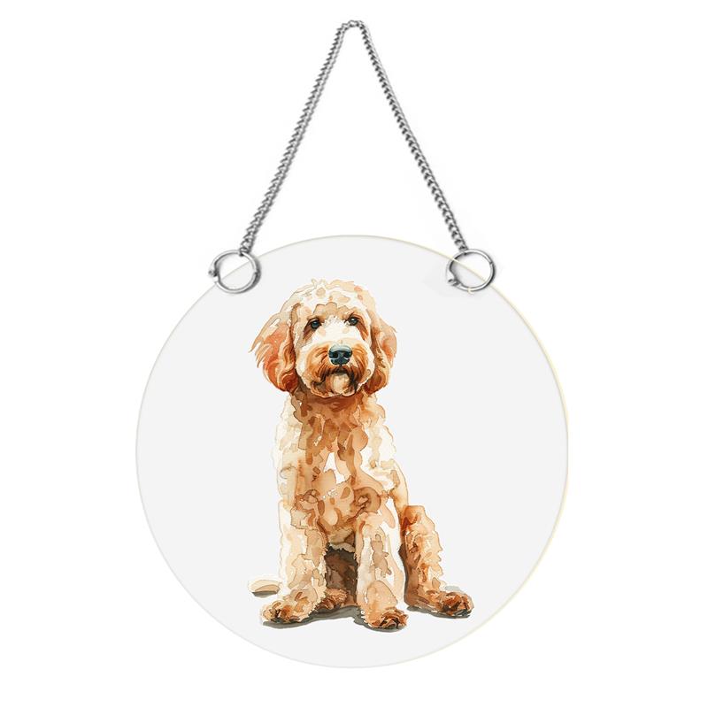 WINDOW DECOR - GOLDEN DOODLE - 4" SUNCATCHER