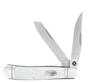 HOOEY POCKET KNIFE - MAXIMUS 4 1/4 WHITE JIG BONE TRAPPER