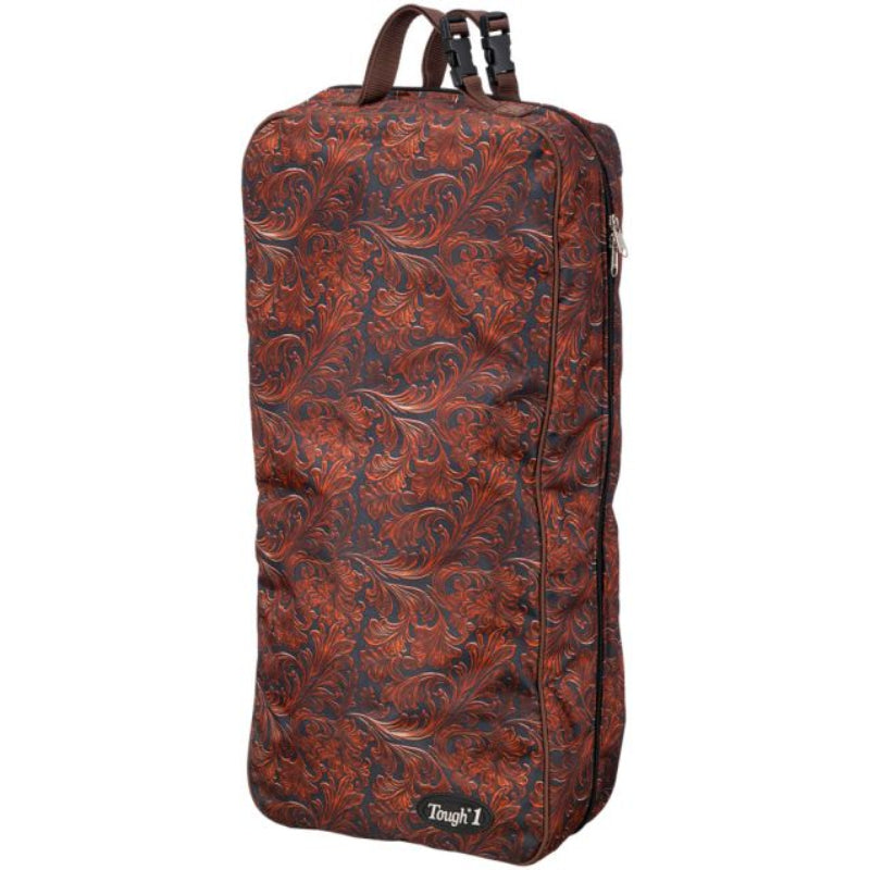 TOOLED LEATHER PRINTED DOUBLE SIDED HALTER/BRIDLE BAG