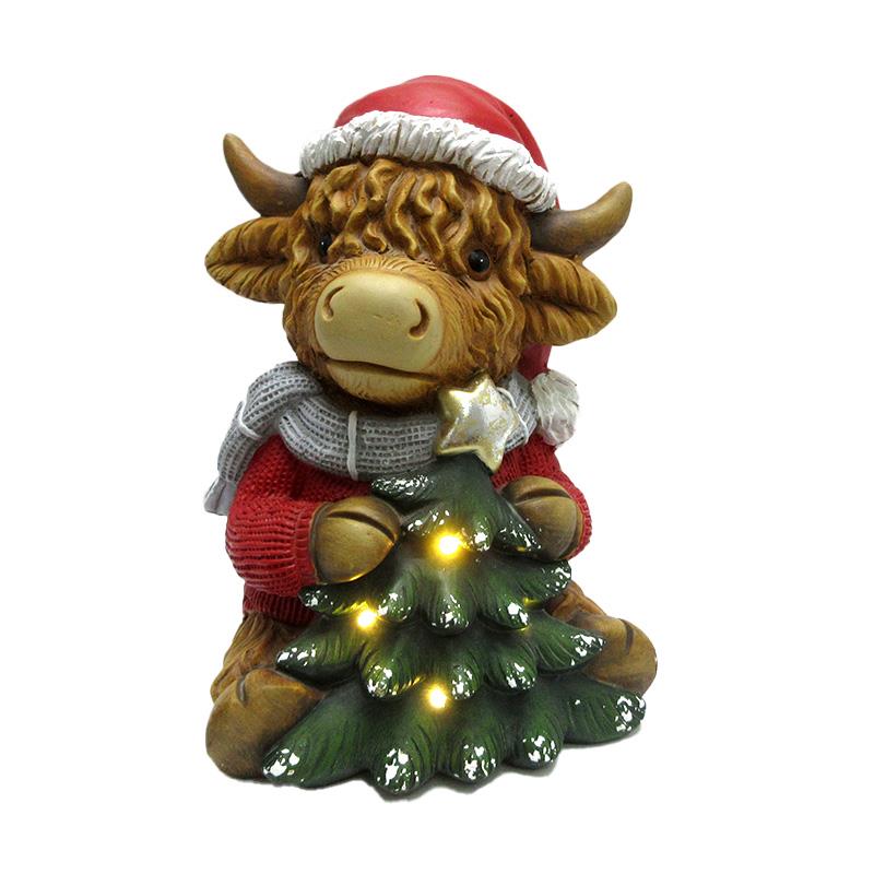 LED HIGHLAND COW TREE DECOR (LG)