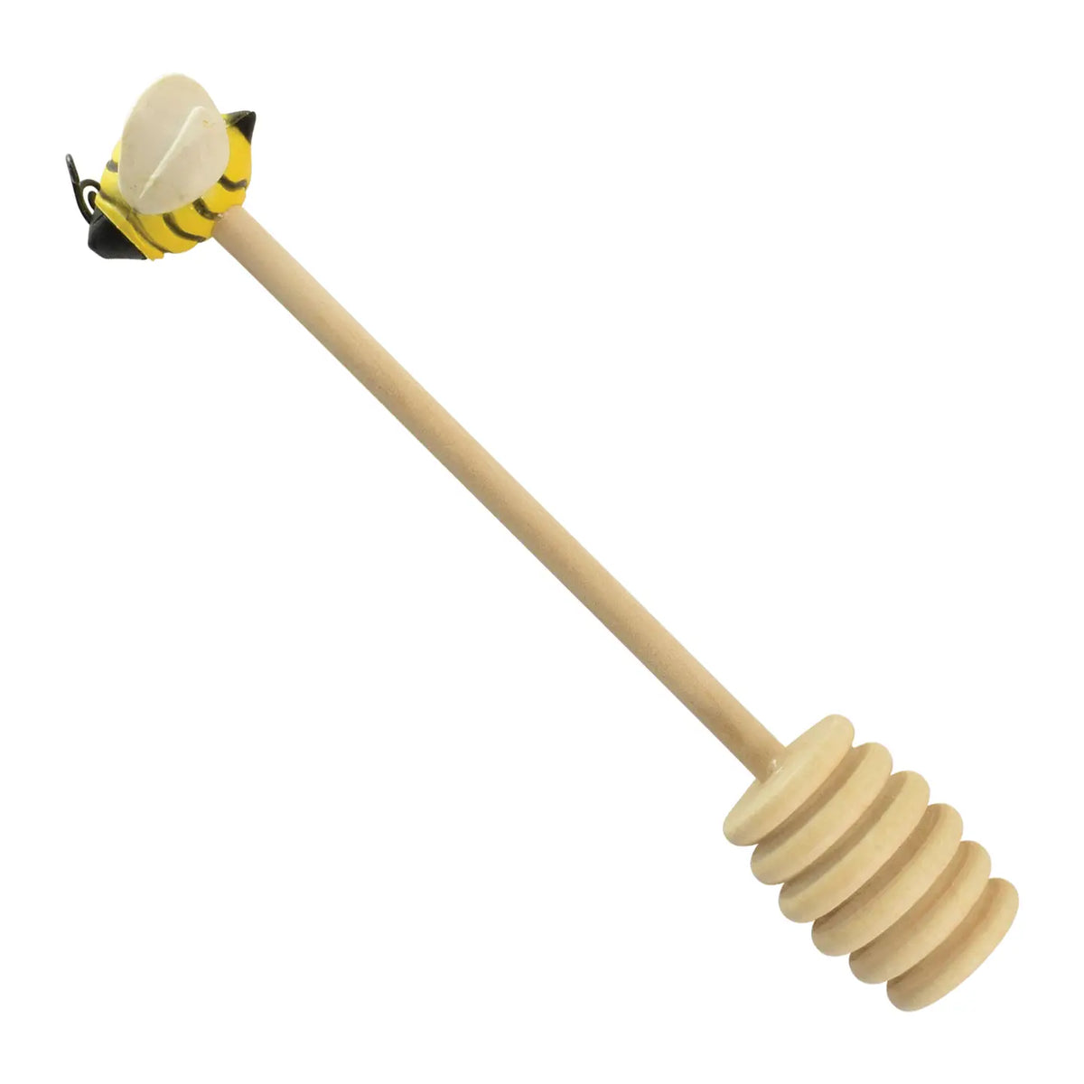 WOODEN HONEY DIPPER w BEE