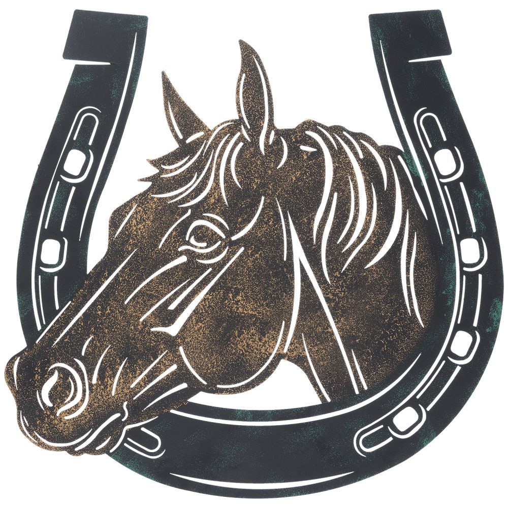 HORSE/HORSESHOE SIGN 13"