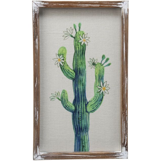 WALL DECOR CACTUS WITH FLOWERS