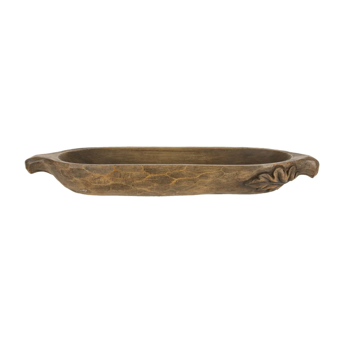 13.5" x 4" BROWN LEAF TRAY