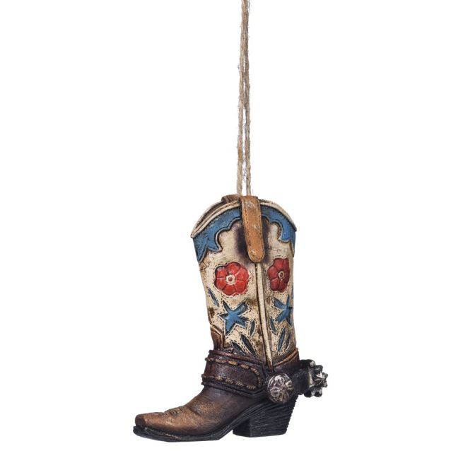 ORNAMENT - BOOTS/FLOWER