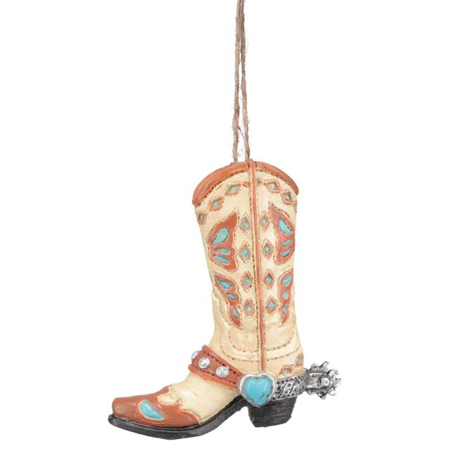 ORNAMENT - COWBOY BOOT -SPUR