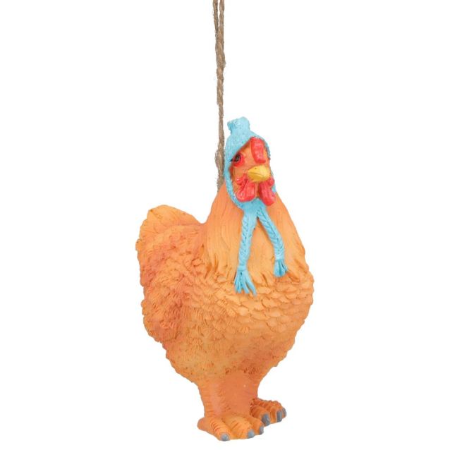 ORNAMENT - HEN WITH BONNET